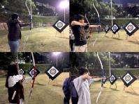 College students learnt basic archery skills during the activity.